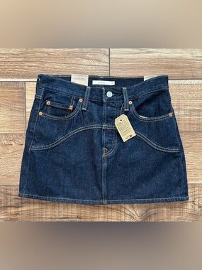 Levi Icon Mini Denim Jean Skirt Size 27 New With Tags